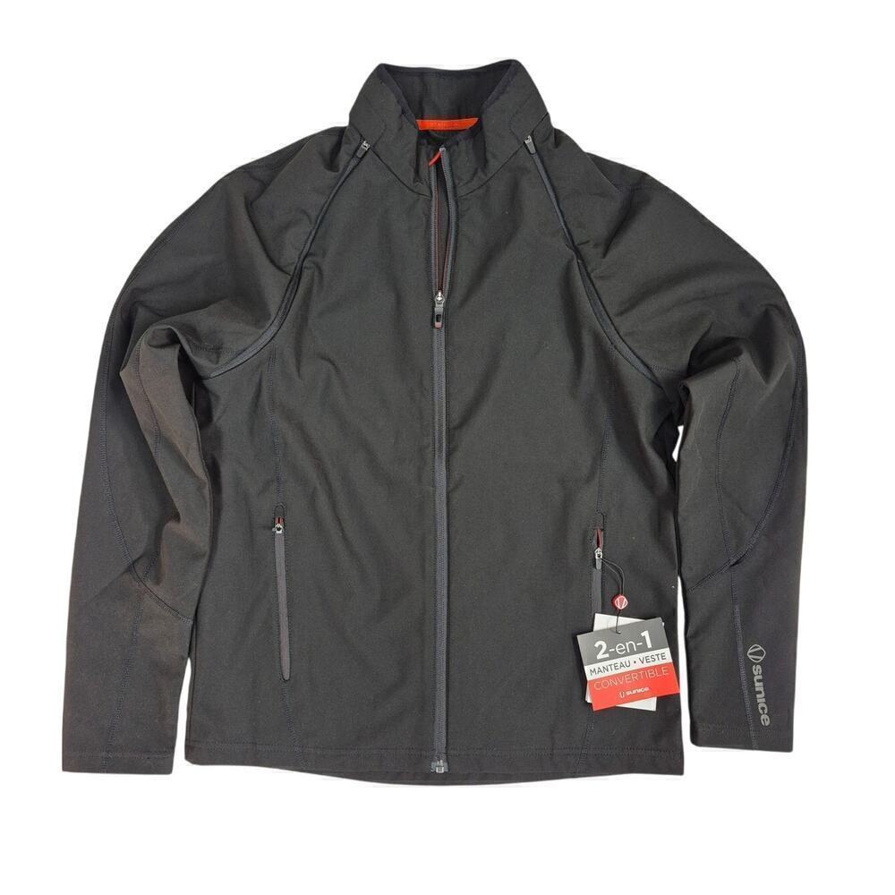 NWT Sunice Metro 2 in 1 Convertible Men's Jacket/Vest golf wear
Black Sz S